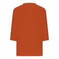 thumbnail image 5 of ZQGJB 3/4 Sleeve Tops for Women Solid Color Casual V Neck Summer T-Shirts Trendy Cute Plain Basic Tees Shirt Lightweight Cozy Tunic Blouse Orange M, 5 of 5