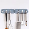 thumbnail image 4 of Dalazy Coat Rack Holder Wall Mounted Hat Key Hooks Hanger Hanging Storage Organizer for Bathroom Kitchen, ABS, Gray, 4 of 8
