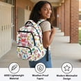 thumbnail image 3 of Bulopur Axolotl Kids Backpack for Girls Axolotl Print School Bag Lightweight Multi-Pocket Book Bag for Daily Use, 3 of 7
