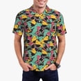 thumbnail image 1 of Balery Angry Shark Pattern Camisa Polo de Hombre con Estampado, de Manga Corta y Tejido Medio, Camisa Tipo Golf Polo-XX-Large, 1 of 6