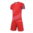 thumbnail image 6 of Avtoify Summer Girls Short Sleeve Round-Neck Shirts Dry Breathable Short Sleeve Top Pocket Shorts 2 Piece Unisex Soccer Outfit for Kids Aged 4-14 Daily, 6 of 10