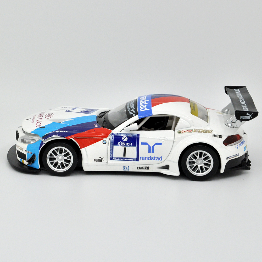 1: 32 Suitable for BMW Z4 GT3 Alloy Simulation Car Die Casting Model Dynamic Sound and Light Toy Series Collectibles Boy's Birthday Gift