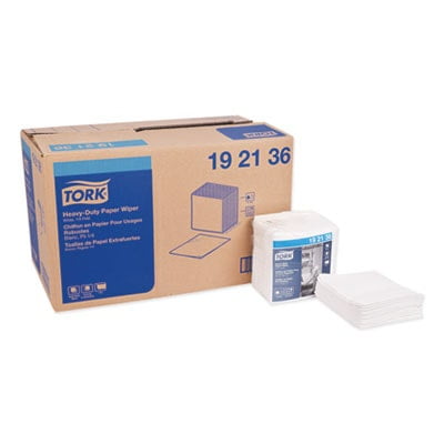 Heavy-Duty Paper Wiper .25 Fold, 12.5 X 13, White, 56/Pack, 16 Packs/Carton