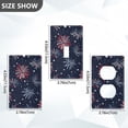 thumbnail image 7 of Yayeee Blank Wall Plate Cover 1-Gang 4.5"x2.7" Home Unused Decorative Outlet, Red and Blue Fireworks Pattern, 7 of 7