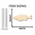 thumbnail image 2 of Unfinished Wood Bass Fish Silhouette - Craft- up to 46" DIY 8" / 1/4", 2 of 3