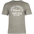 thumbnail image 2 of JACK&JONES Camiseta hombre, pack de 5 - JJLEOGRA TEE CREW NECK, manga corta, cuello redondo, algodón, logo estampado Negro/Blanco/Azul/Verde M (Medium), 2 of 7
