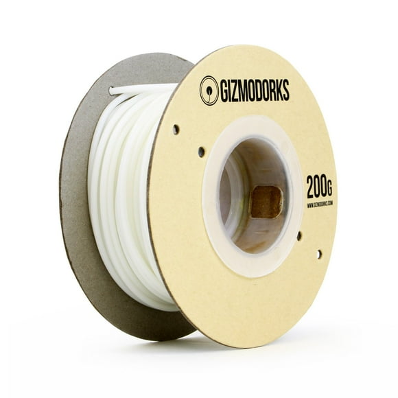 Gizmo Dorks PETG Filament for 3D Printers 3mm (2.85mm) 200g, White