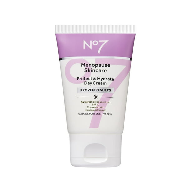 No7 Menopause Skincare Protect & Hydrate Day Cream Moisturizer with SPF 30, 1.69 fl oz