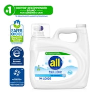 all Free Clear Liquid Laundry Detergent, 118 oz, 94 Loads