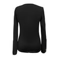 thumbnail image 6 of JAJAHO Long Sleeve Shirts For Women Lace Trim Rhinestone Scoop Neck Solid Color Top Slim Fit 2026 Spring Outfits Trendy Tops, 6 of 6