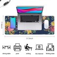 thumbnail image 5 of Long Mouse Pads for Desk,Pioneer Flower Floral Print Pattern Desk Mats on Top Of Desks, Desk Mouse Pad Extra Large with 3mm Non-Slip Base and Stitched Edge for Gaming,Office,Work,Home 31.5"x11.8", 5 of 6