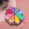 thumbnail image 4 of 8 Color Petal Shape Ink Pad, DIY  Painting Accessory with Slow Drying Pigment Ink, for Coloring Scrapbooking Clay Wood, 4 of 7
