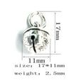 thumbnail image 3 of GOOHOCHY 10pcs aleación tallada campana colgantes DIY encantos fabricación de joyas accesorio para collar pulsera (plata antigua), 3 of 7