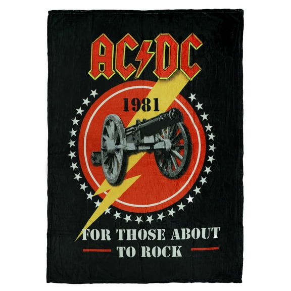 AC/DC Blanket For Those About To Rock 1981 Silk Touch Throw 46"X60"