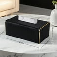 thumbnail image 2 of Light Luxury Leather Tissue Box Living Room Coffee Table Creative Rectangular Napkin Facial Dispenser, 2 of 7