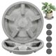thumbnail image 1 of Uxcell 2-Pack Plato para Plantas, 16 cm/6.3 Pulgadas Bandejas de Plástico para Macetas/Interiores/Exteriores/Drenaje de Agua [Venas Amarillas], 1 of 7