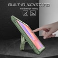 thumbnail image 5 of Fintie Shockproof Case for Samsung Galaxy Tab S10 Lite/ S10 FE/ S9 FE 5G 10.9 Inch/Tab S9 11 Inch, Tuatara Rugged Unibody Hybrid Bumper Kickstand Cover Built-in Screen Protector, Green, 5 of 10