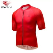 RION Men's Cycling Bike Jersey Short Sleeve with 3 Rear Pockets- Moisture Wicking, Breathable, Quick Dry Biking Shirt