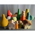 thumbnail image 3 of Juguetes de madera para niños, bloques de construcción nórdicos Pastel, casa de ganchillo apilable, animales, bosque arcoíris, árboles, 3 of 5