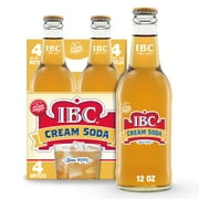 IBC Cream Made with Sugar Soda, 12 fl oz, 4 Pack Glass Bottles
