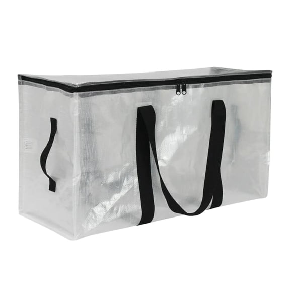 Heavy Duty Storage and Moving Bag, Clear Plastic Organizer Bag with Zipper Closure for Clothing, Bedding and Household Items, 20 Gallon Capacity