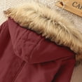 thumbnail image 4 of Feimerou Plus Size Winter Coats for Women Warm Sherpa Fleece Lined Parka Coat Thicken Windproof Anoraks Jackets Overcoats Deals, 4 of 7