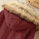 thumbnail image 5 of Puntoco Abrigo largo y cálido para mujer, chaqueta con capucha, parkas de invierno delgadas, prendas de vestir, tops con bolsillos Puntoco Puntoco-1, 5 of 6