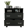 thumbnail image 3 of Boahaus Selma Dresser, 2 Drawers and 2 Open Shelves, Black, 3 of 5