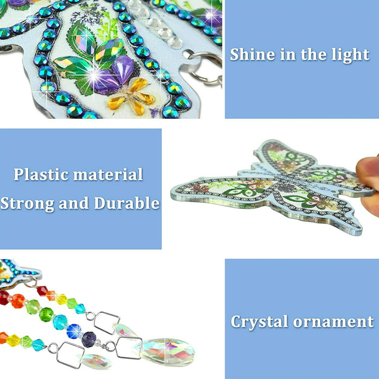 BABORUI Diamond Painting Suncatchers, 3Pcs Mandala Diamond Art Kits for  Adults Kids, Small Stained Glass Window Clings Diamond Painting Kit for  Crafts