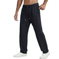 thumbnail image 4 of Men's Casual Pants Men's Wide Baggy Sports Trousers Cargo Trousers Long Casual Elastic Waist Training Sports Jogger Running Modern Navy M, 4 of 6