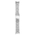 thumbnail image 1 of 22mm Curved End Solid Stainless Steel Bracelet Watch Band Strap (Silver), 1 of 5