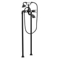 thumbnail image 2 of Moen S22105BN Weymouth Three Handle Wall Mount Filler With Hand Shower Brushed Nickel, 2 of 7