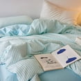 thumbnail image 4 of Zhuge Bed Sheets Set, Bedding Sheets Pillowcases Kit, Twin Bed Set, Hotel Bedding, Home Decor(Blue), 4 of 4