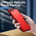 thumbnail image 4 of Nalacover for iPhone XR Case: Dual Layer Protective Heavy Duty Cell Phone Case Shockproof Rugged Bumper Tough Hand Grip - Military Grade Drop Tested for iPhone XR, Red+Black, 4 of 6