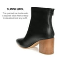 thumbnail image 6 of Journee Collection Womens Kayden Tru Comfort Foam Back Heel Zip Stacked Heel Booties, 6 of 7