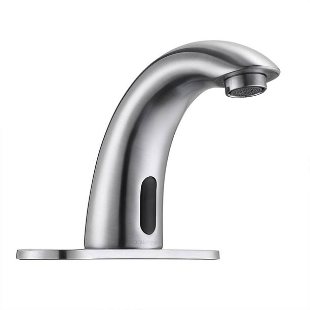 Aquaterior 5 Automatic Sensor Motion Activated Touchless Bathroom Faucet Single Handle Bar Vessel Sink Tap Brushed Nickel Com - Best Touchless Bathroom Faucet