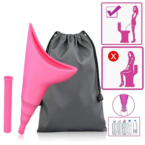Female Urinal Silicone Funnel Urine Cups ，Women to Pee Standing Up