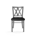 thumbnail image 2 of Amisco Washington Dining Chair - Black Faux Leather / Metallic Grey Metal, 2 of 9