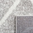 thumbnail image 5 of SAFAVIEH Berber Lidija Abstract Polyester Shag Area Rug, Ivory/Grey, 8' x 8' Square, 5 of 5