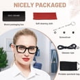 thumbnail image 7 of OCCI CHIARI Oversized Reading Glasses Square Large Frame Readers for Women +4.00 Black, 7 of 7