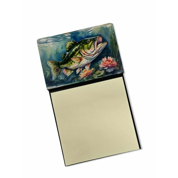 Largemouth Bass Sticky Note Holder 3.25 in x 5.25 in