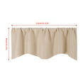 Yuseik Clearance Beige Blackout Valance Short Curtains (52×18In) I