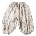 thumbnail image 6 of LJEFF Toddler Tie-Dye Harem Pants, Comfy Elastic Waist Breathable Baggy Summer Cotton Pants for Girls and Boys White Size 3 T, 6 of 6