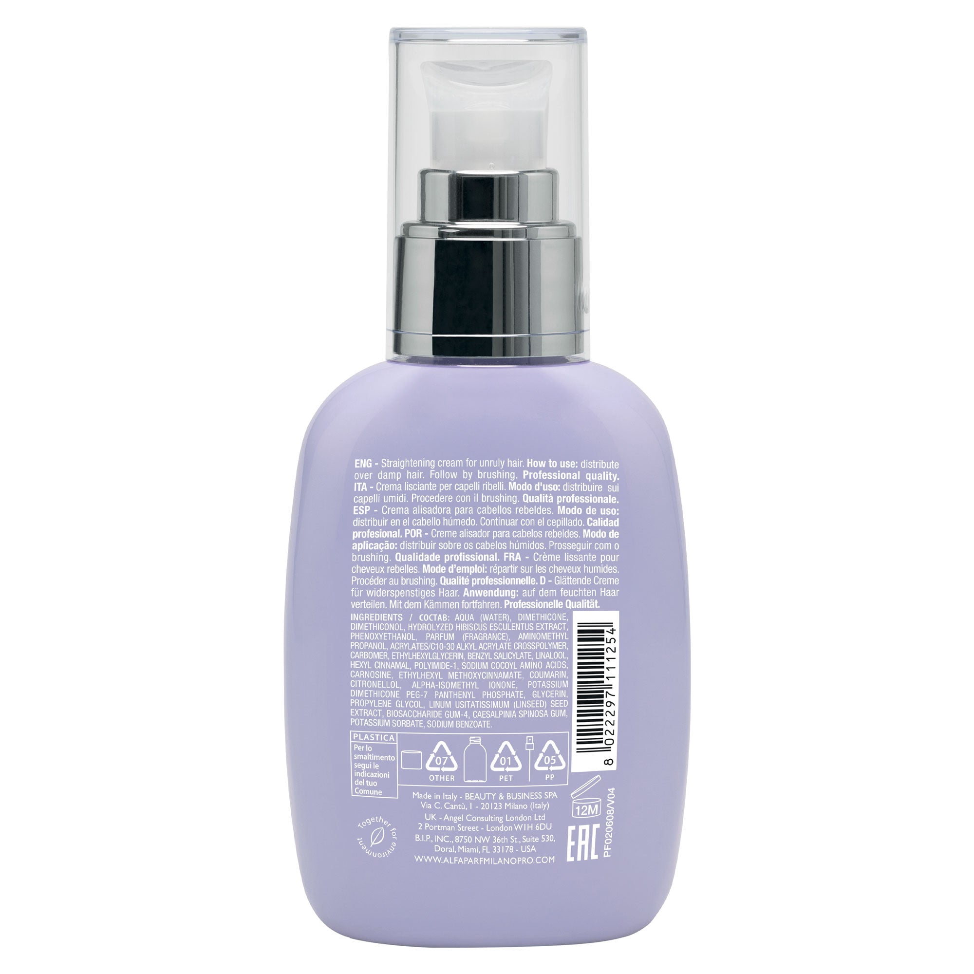 Alfaparf Milano Semi Di Lino Smooth Smoothing Cream , 4.23 oz Cream