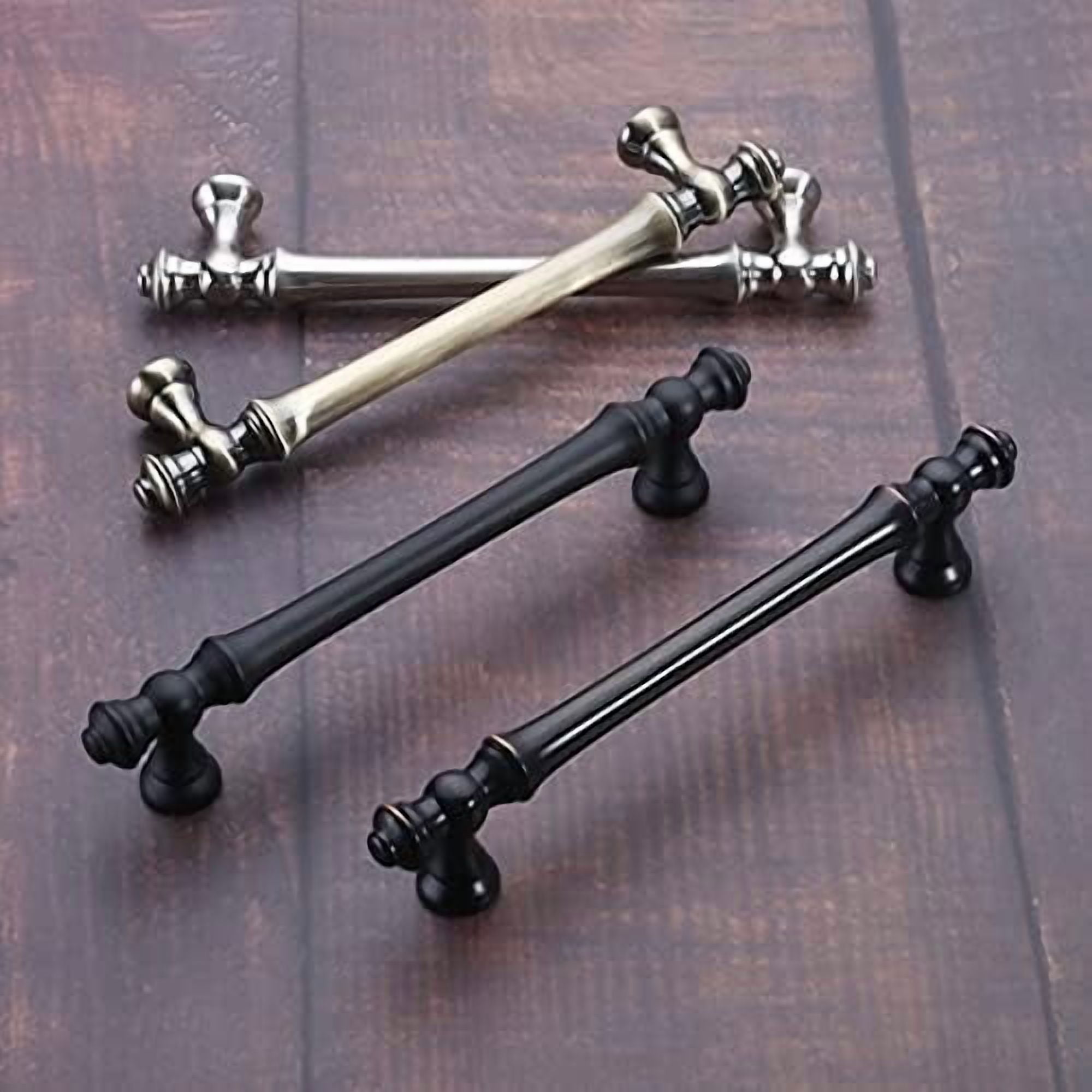10 Pack 5 Inch(128mm) Brushed Antique Brass Kitchen Cabinet Handles, Cabinet Pulls Kitchen Cabinet Hardware for Cupboard Drawer Pulls