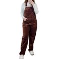thumbnail image 2 of Women's Adjustable Straps Loose Bib Corduroy Jumpsuit Casual Jumpsuit with Pockets, 2 of 4