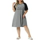 thumbnail image 1 of FAB CURVES Camisón de Talla Grande para Mujeres con Manga Corta, Camisetas Gráficas Lindas, Vestido de Dormir, Ropa de Dormir 1X Gris, 1 of 5