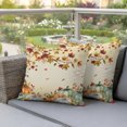 thumbnail image 3 of Outdoor Pillow Covers 16x16 Set of 2, Fall Green Orange Waterproof Patio Throw Pillow Covers for Couch Sofa Chair, Thanksgiving Maple Leaf Tree Pumpkins Decorative Pillowcases for Throw Pillows, 3 of 9