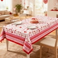 thumbnail image 5 of 1 Pack Happy Valentines Day Tablecloths Heart Red Plastic Party Decorations 54 X 108 Inch Table Cover Anniversary Valentines Wedding Birthday, 5 of 7