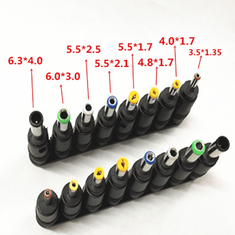 8pcs Universal AC DC Power Charger Adapter Tips for Laptop Notebook Use
